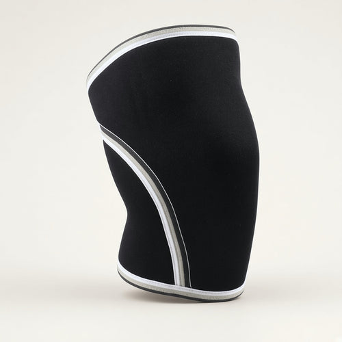 KILN 7mm training knee sleeve, black neoprene with grey edge