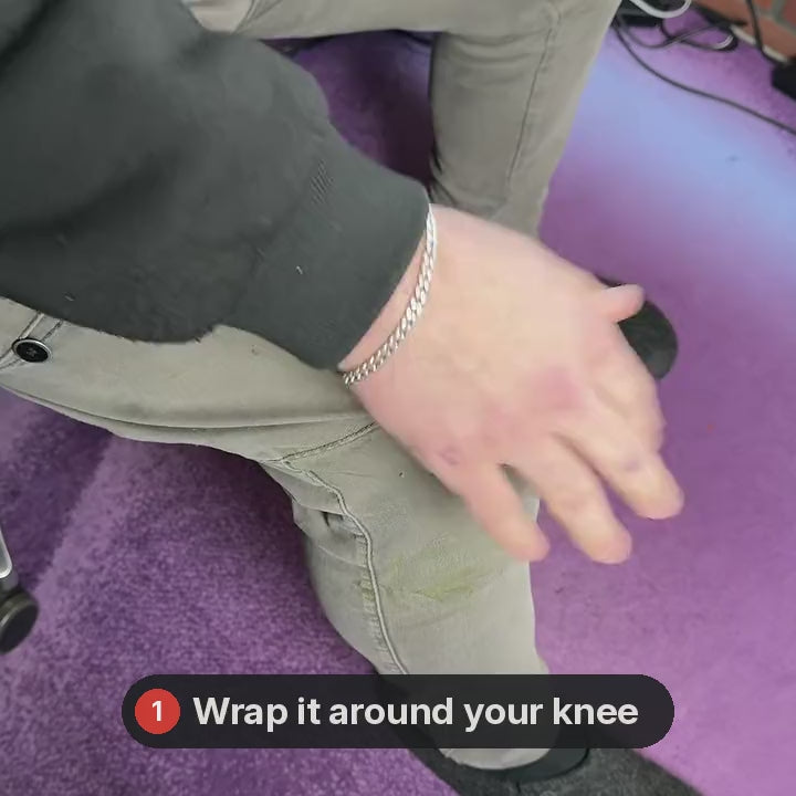 How to use KILN Knee: wrap, fasten, press power
